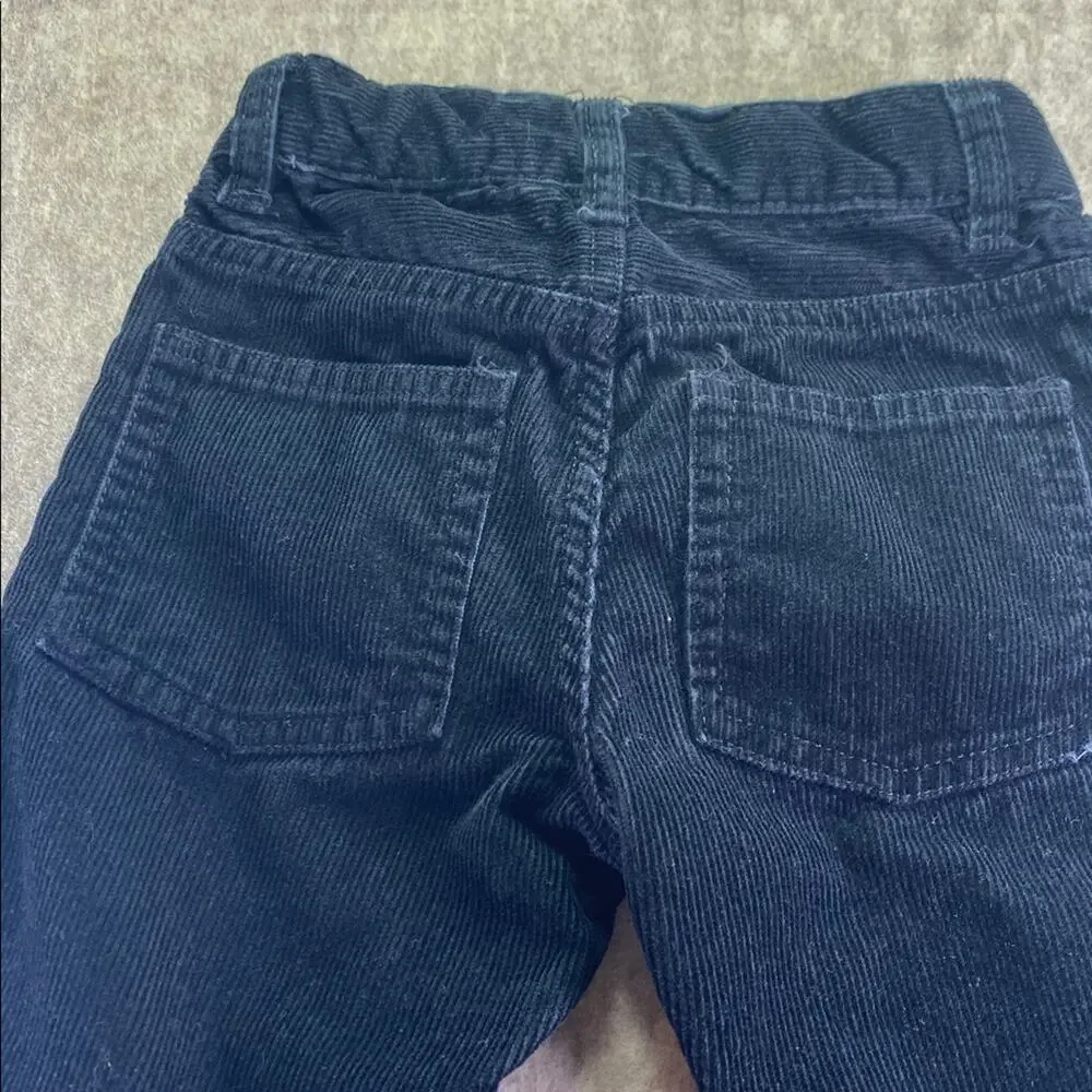 GAP Kids Classic Black Corduroy Pants with Adjustable Waist Size 4T